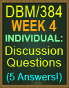 DBM/384 Week 4 DQ